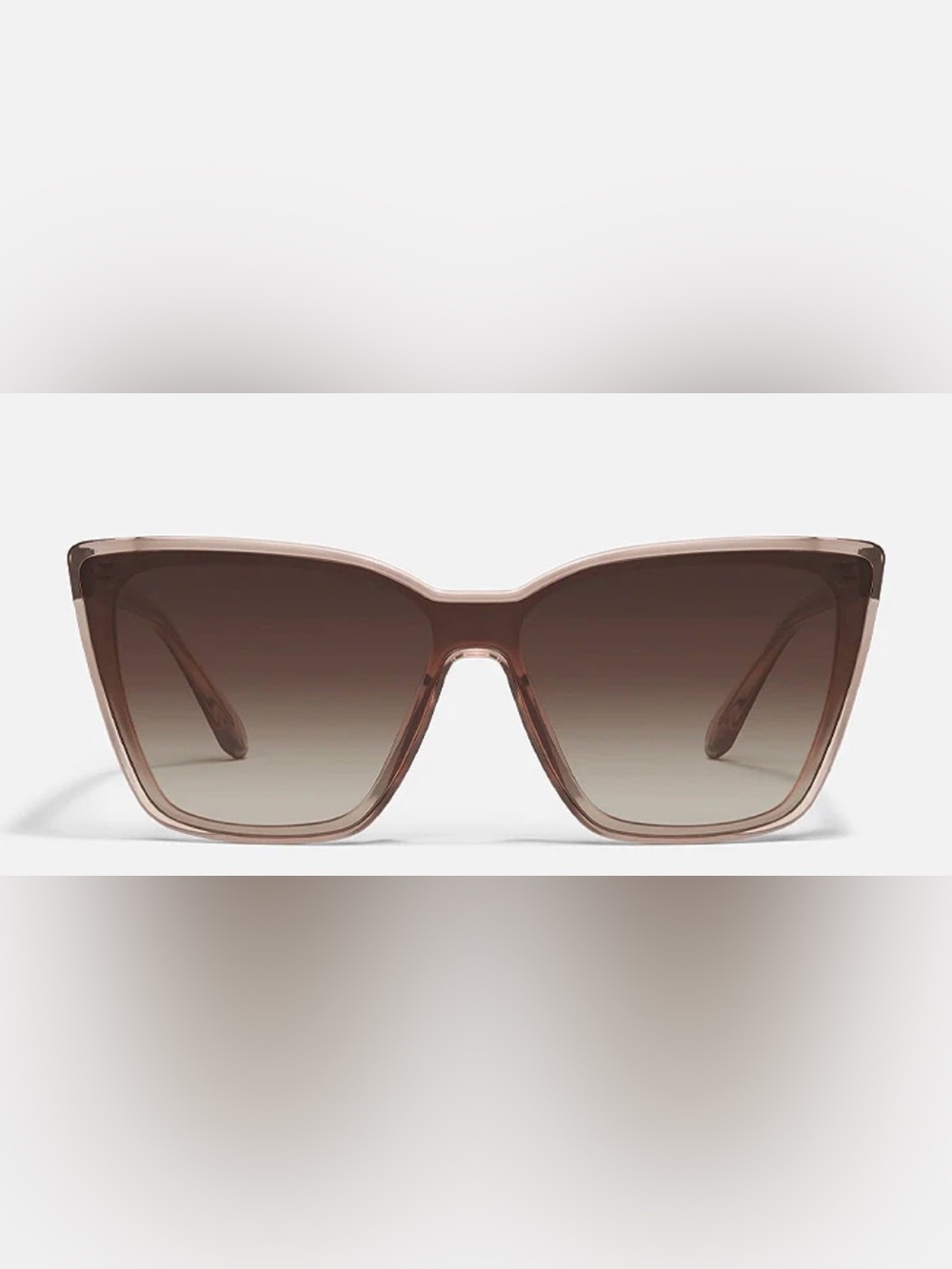 Quay Oversized Square Confidential Sunglasses in Smoke Doe Brown NWT✨